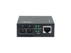 GVM-2001 Smart Gigabit RJ45-SC Media Converter, Multi-Mode Fiber, 850nm, 500M, Compatible with 19-inch rack-mountable chassis