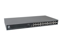 GEP-2682 TURING Switch Gigabit PoE Managed L3 Lite a 26 porte, 2 combo SFP/RJ45, 24 uscite PoE, budget di alimentazione PoE da 370 W