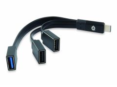 HUBBIES01B 3-Port USB 3.0/2.0 Kabel-Hub