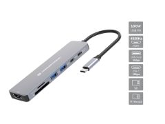 DONN28G 7-in-1 USB 3.2 Gen 1 Docking Station, HDMI 4K60Hz, USB-A 5Gbps x 2, USB-C 5Gbps, SD, TF/MicroSD, 100W USB PD