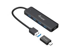 128959 4-Port USB 3.2 Gen 1 Hub with USB-C Adapter
