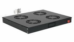 EQUIP COOLING FANS 19', 1U, 4FANS, RAL9005 BLACK