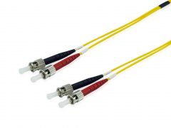 252237 ST/ST Fiber Optic Patch Cable, OS2, 15m