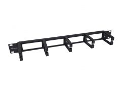 327315 19" Rack Mount Cable Management Panel, Black