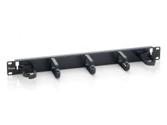 327311 Panel de gestión de cables para montaje en rack de 19", negro (RAL 9005)