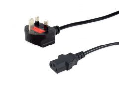 112303 UK Power Cord, C13 to BS1363, 7.5m, 10A Fuse