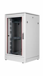 Equip Dynamic Flex 19" Free Standing Server Cabinet, 26U, 800x800mm, with Glass Door, Removable and Lockable Panels, Assembled, RAL7035 Grey
