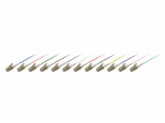 255641 LC/PC Fiber Optic Pigtail 12-Colors set, OM4, 0.5m