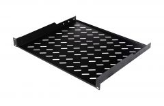EQUIP FIXED SHELF 19', 1U, 600MM, BLACK