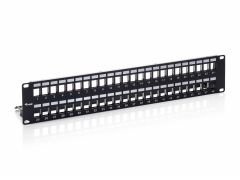 769349 Panel de conexión Keystone Cat.6 apantallado de 48 puertos, negro