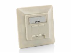 125775 Cat.6A German Modular Faceplate, 5pcs/Set
