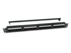 135426 24 port Cat.6 Unshielded Patch Panel, Black