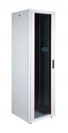 Equip Dynamic Flex 19" Free Standing Network Cabinet, 42U, 600x600mm, with Glass Door, Removable and Lockable Panels, Assembled, RAL7035 Grey