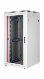 Equip Dynamic Flex 19" Free Standing Server Cabinet, 32U, 800x800mm, with Glass Door, Removable and Lockable Panels, Assembled, RAL7035 Grey