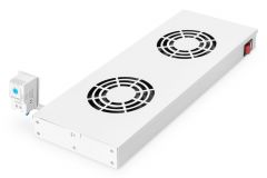 EQUIP COOLING FANS 19', 1U, 2FANS, RAL7035 GREY