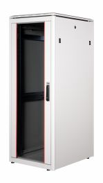 Equip Dynamic Flex 19" Free Standing Server Cabinet, 32U, 600x800mm, with Glass Door, Removable and Lockable Panels, Assembled, RAL7035 Grey