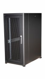 Equip Basic Flex 19" Freistehender Serverschrank, 26HE, 600x1000mm, mit perforierter Stahlfronttür, abnehmbare und abschließbare Paneele, montiert, RAL9005 Schwarz