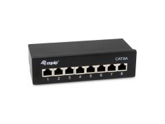 326621 8-Port Cat.6A Desktop-Abgeschirmtes Patchpanel, Schwarz