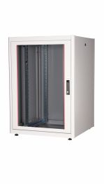 Equip Basic Flex 19" Freistehender Serverschrank, 22HE, 800x800mm, mit Glastür, herausnehmbare und abschließbare Paneele, montiert, RAL7035 Grau