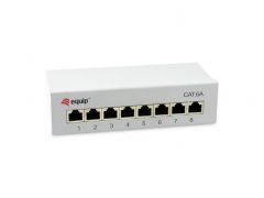 326521 8-Port Cat.6A Desktop Shielded Patch Panel, Light Grey