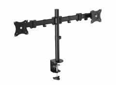 650115 Staffa di montaggio da scrivania articolata per doppio monitor da 13"-27"