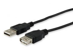128852 USB 2.0 Type A Extension Cable Male to Female, 5.0m , Black