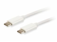 128351 Cable USB 3.2 Gen 2 C a C, M/M, 1.0m, PD 60W, 4K/60Hz, 5Gbps, Blanco