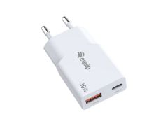245523 2-Port 30W GaN Slim USB PD Charger, PPS, USB-C x1, USB-A x1