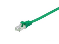 607647 Cat.6A U/FTP Flat Patch Cable, 0.5m , Green