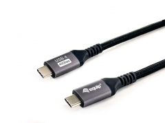 128381 USB 4 Gen 3 C to C Cable, 1.2m, PD3.1 240W, 8K/60Hz, 40Gbps, Black