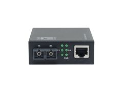 GVM-2002 Smart Gigabit RJ45-SC Media Converter, Single-Mode Fiber, 1310nm, 20km, Compatible with 19-inch rack-mountable chassis