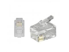121111 Telephone Plug, RJ9, 4P4C, 100pcs/Set