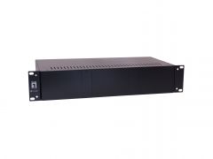 CVH-2001,  14-Slot Chassis for EOC-1100/EOC-1101 PoE over Coaxial Extender. Dual Power Supply