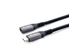 128371 USB 3.2 Gen 2 C to C Extension Cable, 1.0m, 4K/60Hz, 10Gbps, Black