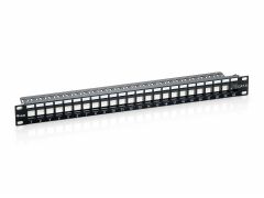 769224 Panel de conexión Keystone sin blindaje de 24 puertos, negro