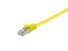 607667 Cat.6A U/FTP Flat Patch Cable, 0.5m , Yellow