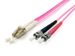 255546 LC/ST Fiber Optic Patch Cable, OM4, 10m