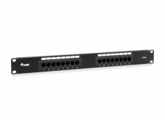 235317 16-Port Cat.5e Unshielded Patch Panel, Black
