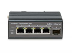 IGP-0501, 5-Port Gigabit Industrial Switch, 802.3at/af/bt PoE, DIN-Rail, -40°C to 75°C, 240W