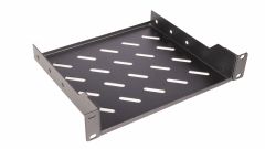 EQUIP FIXED SHELF 10', 1U, 200MM, BLACK