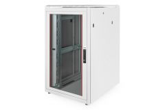 Equip Dynamic Flex 19" Free Standing Server Cabinet, 26U, 800x1000mm, with Glass Door, Removable and Lockable Panels, Assembled, RAL7035 Grey