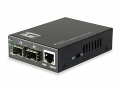 Gigabit RJ45 zu SFP Mediakonverter-Switch, 2 x SFP, 1 x RJ45