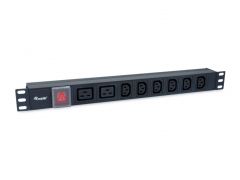 333316 8-Outlet, 6 x IEC-C13+ 2X IEC-C19 Power Distribution Unit,  on/off switch, Aluminum Shell