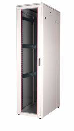 Equip Dynamic Flex 19" Freistehender Serverschrank, 47HE, 600x1000mm, mit Glastür, abnehmbare und abschließbare Paneele, montiert, RAL7035 Grau