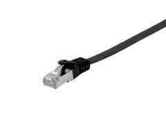 607692 Cat.6A U/FTP Flat Patchkabel, 3m, Schwarz