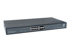 XEL-1291 12-Port L3 Managed 10-Gigabit Switch, 8 x 1G/2.5G/5G/10G RJ45, 4 x 1G/2.5G/10G SFP+ Uplinks, 240Gbps Non-Blocking Fabric, 19-Inch Rackmount