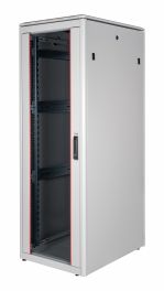 Equip Dynamic Flex 19" Free Standing Server Cabinet, 36U, 600x800mm, with Glass Door, Removable and Lockable Panels, Assembled, RAL7035 Grey