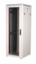Equip Dynamic Flex 19" Free Standing Network Cabinet, 32U, 600x600mm, with Glass Door, Removable and Lockable Panels, Assembled, RAL7035 Grey