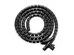 650868 Coiled Cable Tube Sleeve, 2.5m, Black