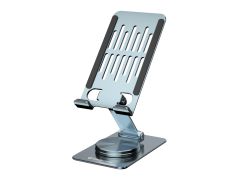THANA08G Foldable Swivel Phone Stand, 360° Rotating Base, Adjustable Height